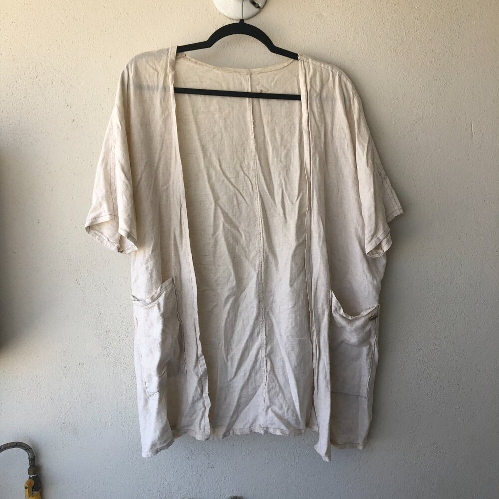 Linen Cotton Handmade Undyed Overshirt